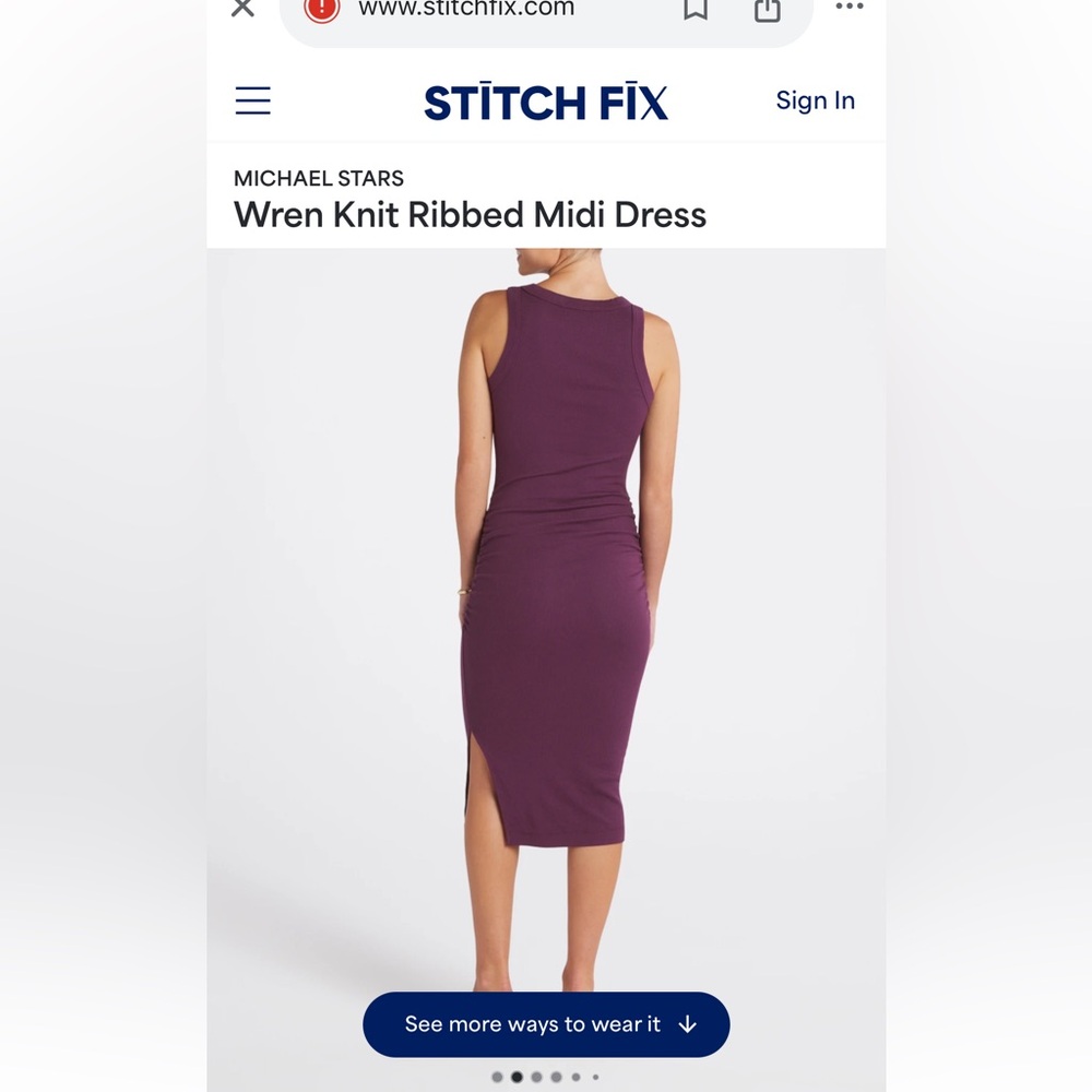 MICHAEL STARS
Wren Knit Ribbed Midi Dress - Picture 7 of 8